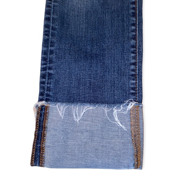 LOFT Modern Straight Rolled Cuff Ankle Jeans - Picture 8 of 11